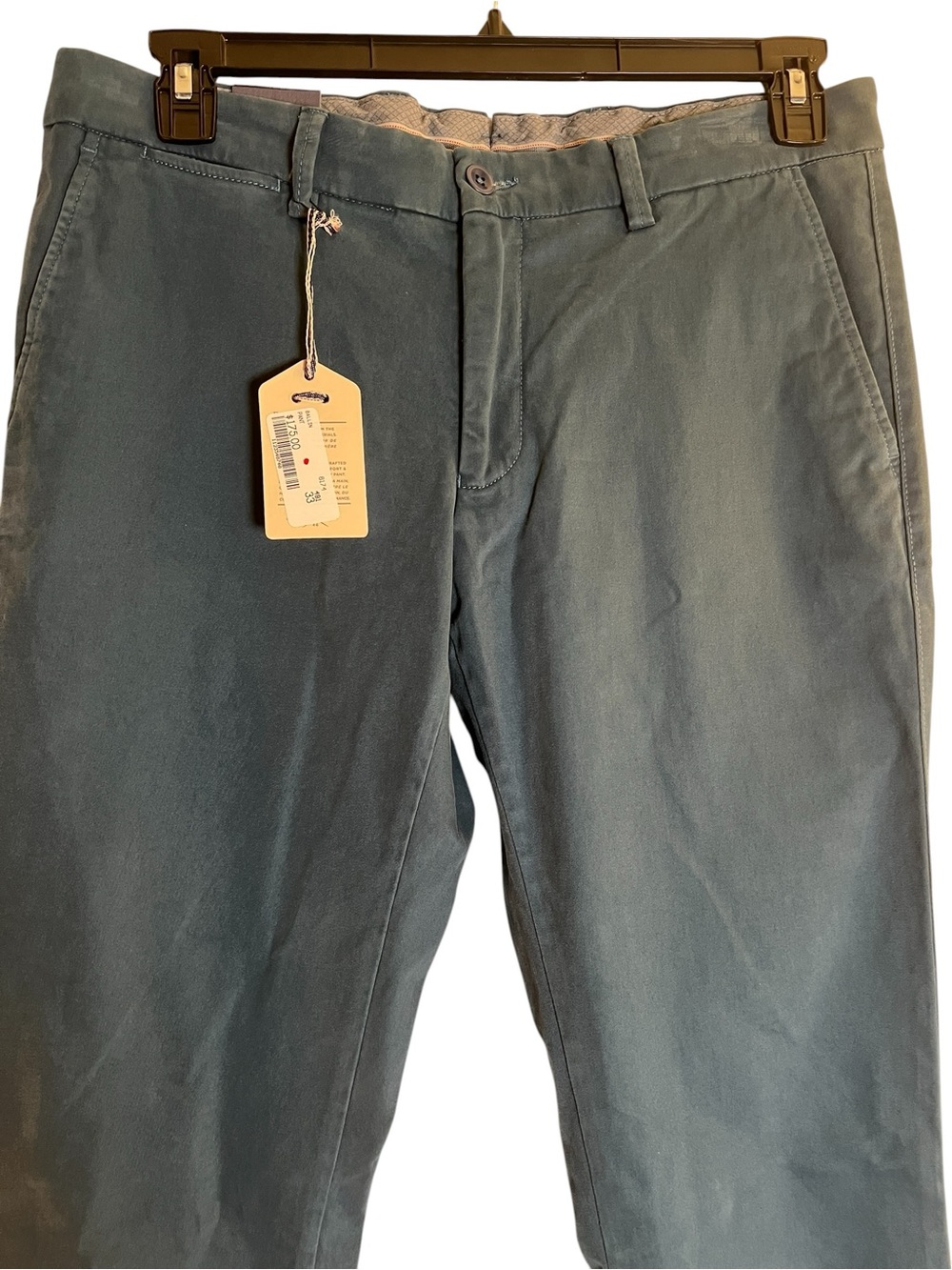 BALLIN Atwater Casual Pants Men's Ombre Blue Cotton Blend Modern Fit Size 35x33 - Picture 4 of 12